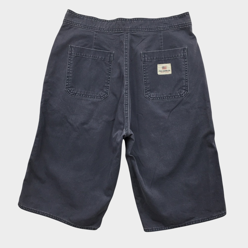 VINTAGE Polo Jeans Co Ralph Lauren Mens Surfer Short Drawstring‎ Cotton Size 30